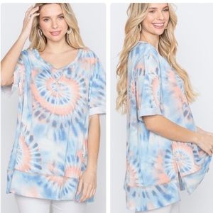 -SUPER CUTE AND COMFY TIE DYE LADIES TOP